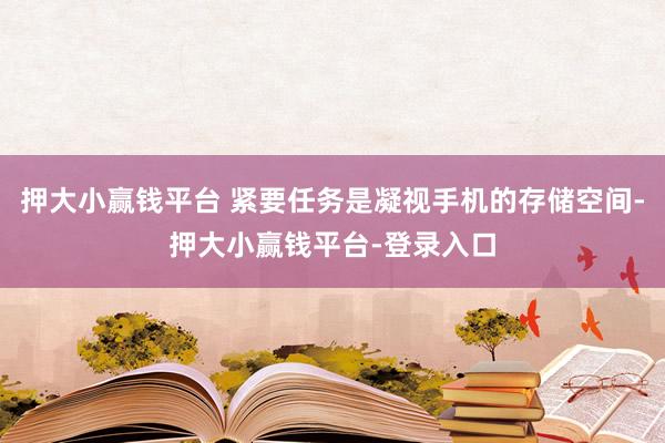 押大小赢钱平台 紧要任务是凝视手机的存储空间-押大小赢钱平台-登录入口