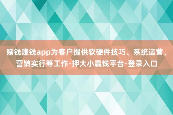 赌钱赚钱app为客户提供软硬件技巧、系统运营、营销实行等工作-押大小赢钱平台-登录入口