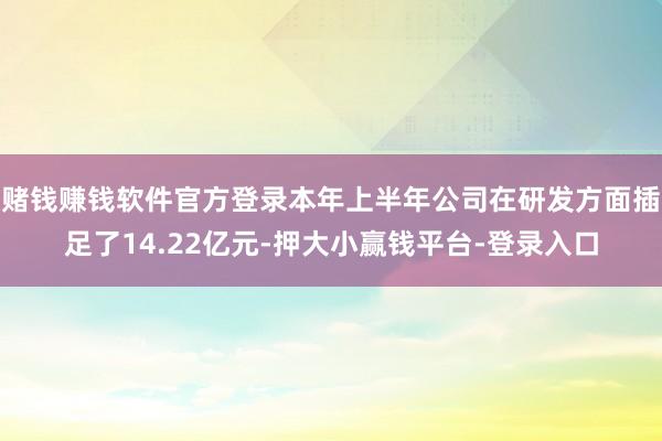 赌钱赚钱软件官方登录本年上半年公司在研发方面插足了14.22亿元-押大小赢钱平台-登录入口