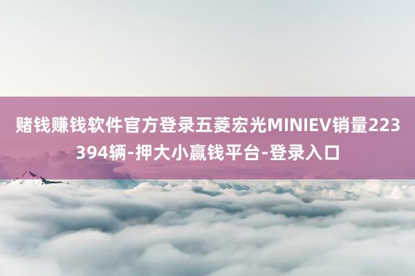 赌钱赚钱软件官方登录五菱宏光MINIEV销量223394辆-押大小赢钱平台-登录入口