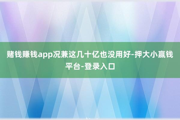 赌钱赚钱app况兼这几十亿也没用好-押大小赢钱平台-登录入口